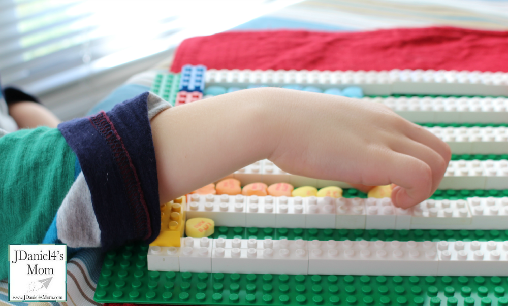 Math is Fun-Valentine's Day LEGO Graphing -Adding red bars