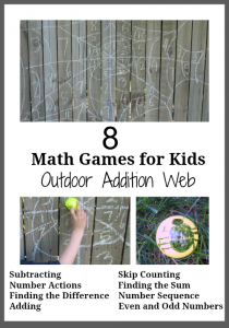 Math Games for Kids- Outdoor Addition Web