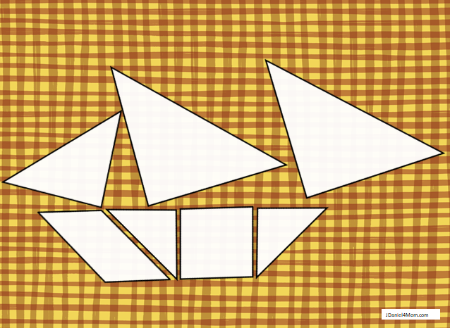 Thanksgiving Tangram Puzzles - Mayflower Puzzle