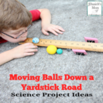 Science Ideas - Moving Balls Down a Yardstick Road