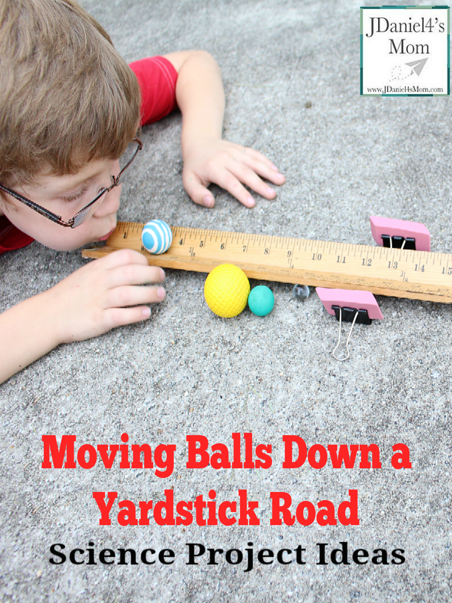 Science Project Ideas - Moving Balls Down a Yardstick Road