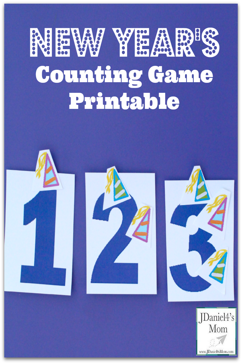New Year's Counting Game Printable- Printable numbers and party celebration counters can be used in fun year ending or year beginning games.