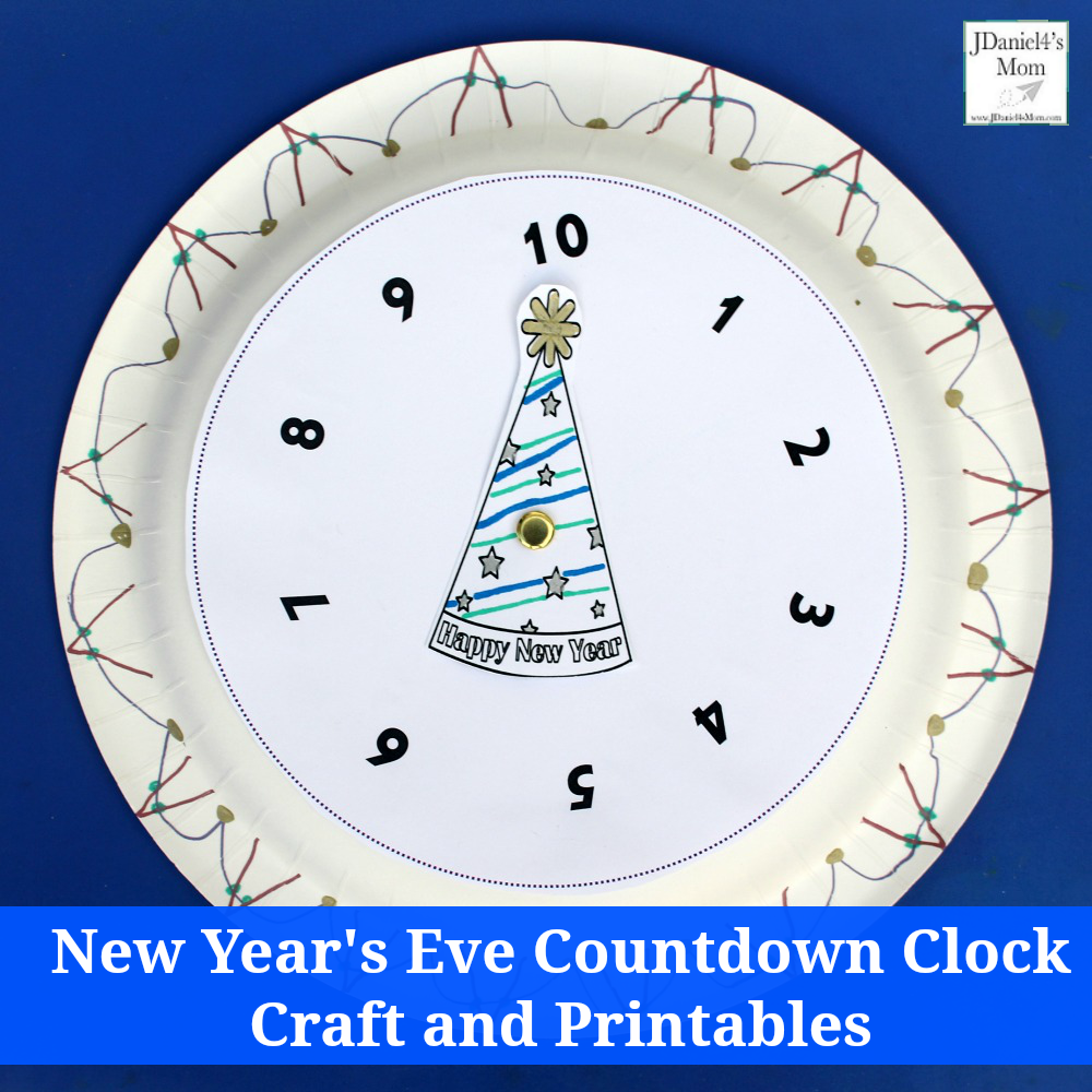 New Year's Eve Countdown Clock Craft and Printables