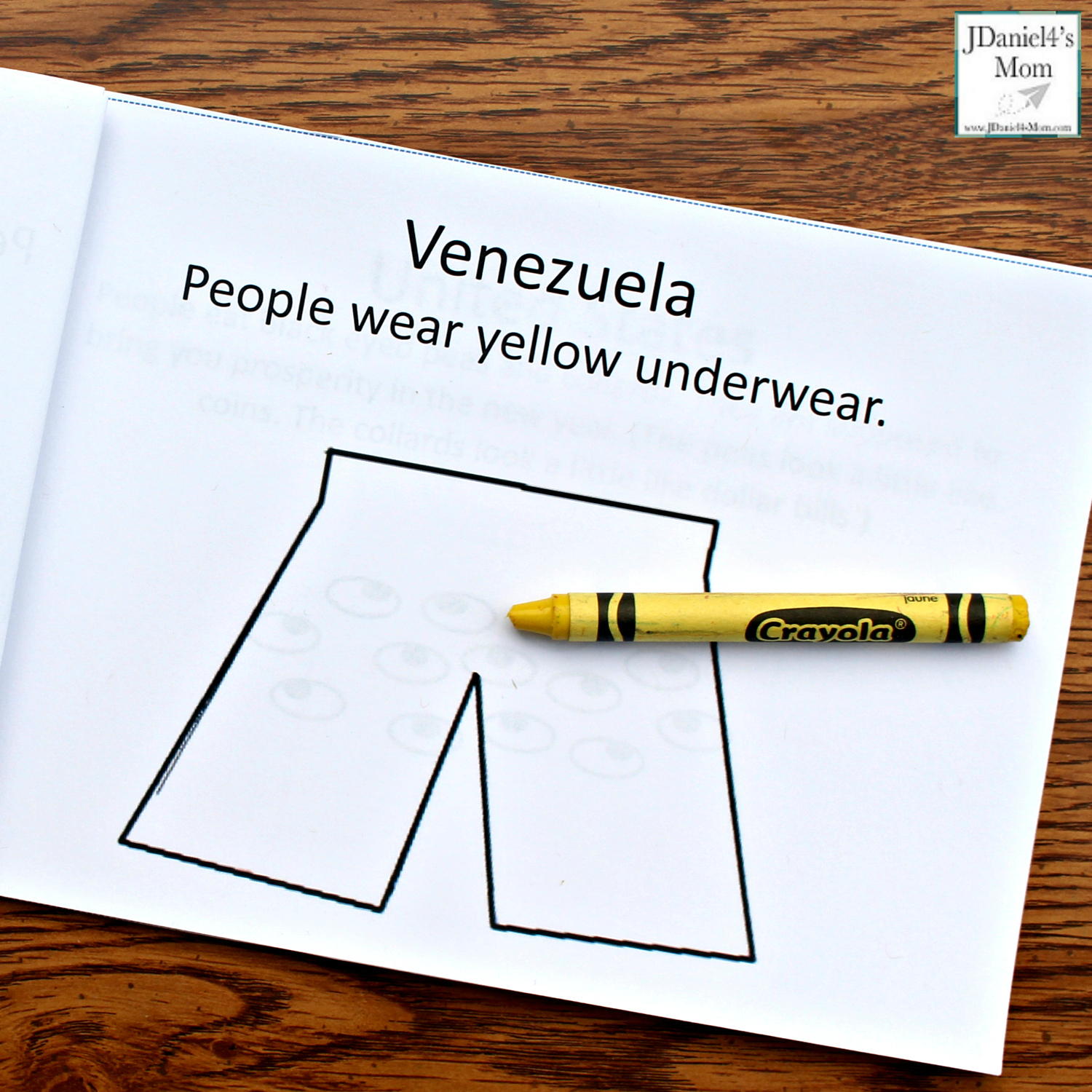 New Year's Traditions from Around the World Printable Book - Venezuela