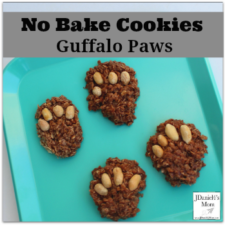 No Bake Cooke Guffalo Paws - Kids will love helping you bake these cookies based on a favorite book.