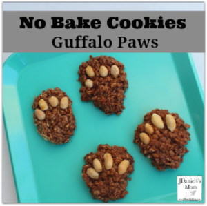 No Bake Cooke Guffalo Paws - Kids will love helping you bake these cookies based on a favorite book.