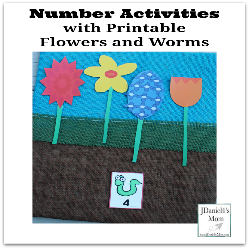 Number Activities with Printable Flowers and Worms- This set is a wonderful way to work on number recognition and counting.