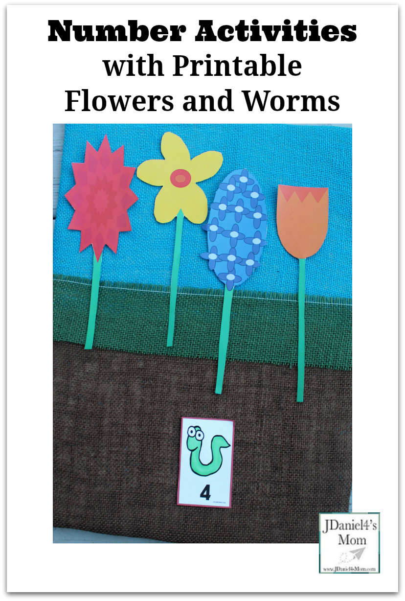 Number Activities With Printable Flowers And Worms