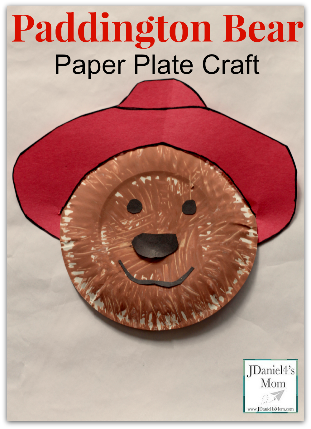 Paddington Bear Paper Plate Craft