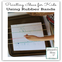Painting Ideas for Kids Using Rubber Bands