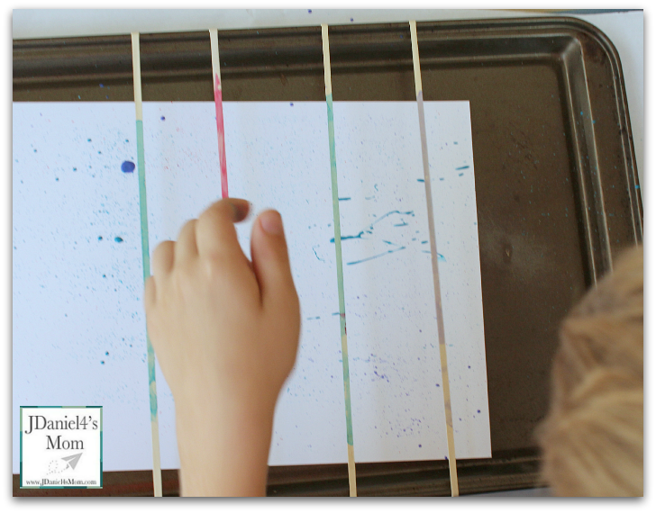 Painting Ideas for Kids Using Rubber Bands