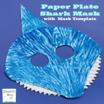 Paper Plate Shark Mask and Mask Template
