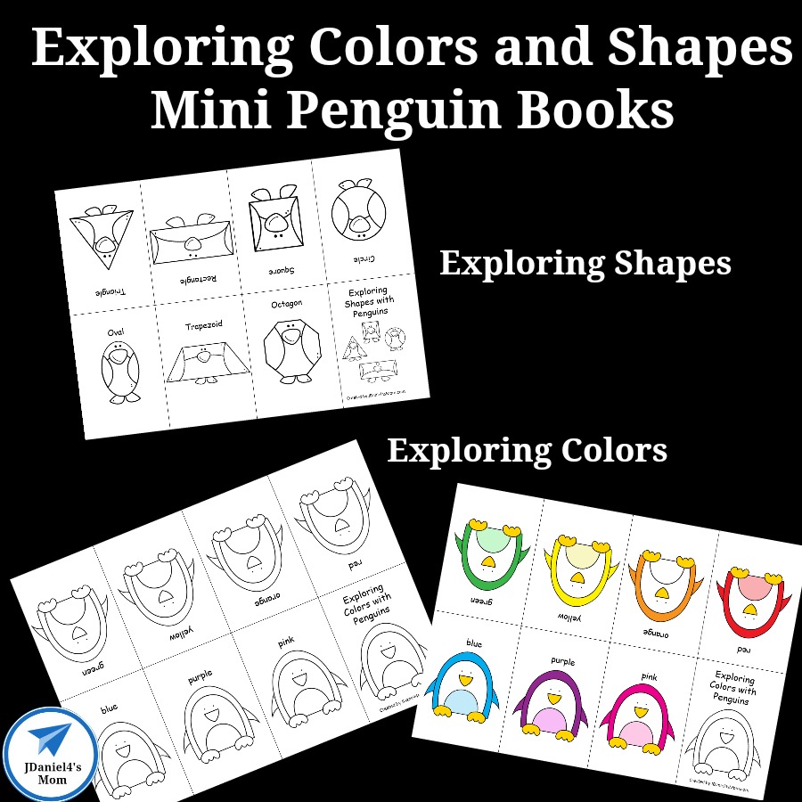 Penguin Books- Exploring Colors and Shapes Free Printable Mini Books