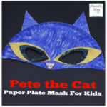 Pete the Cat Paper Plate Mask For Kids