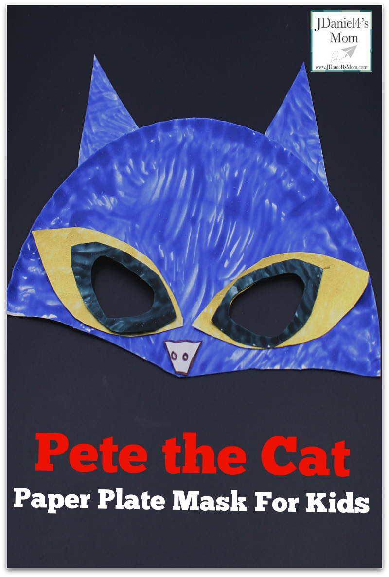 Pete the Cat Paper Plate Mask For Kids