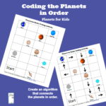 Planets for Kids: Coding the Planets in Order - Kids will create an algorithm by connecting the planets in order.