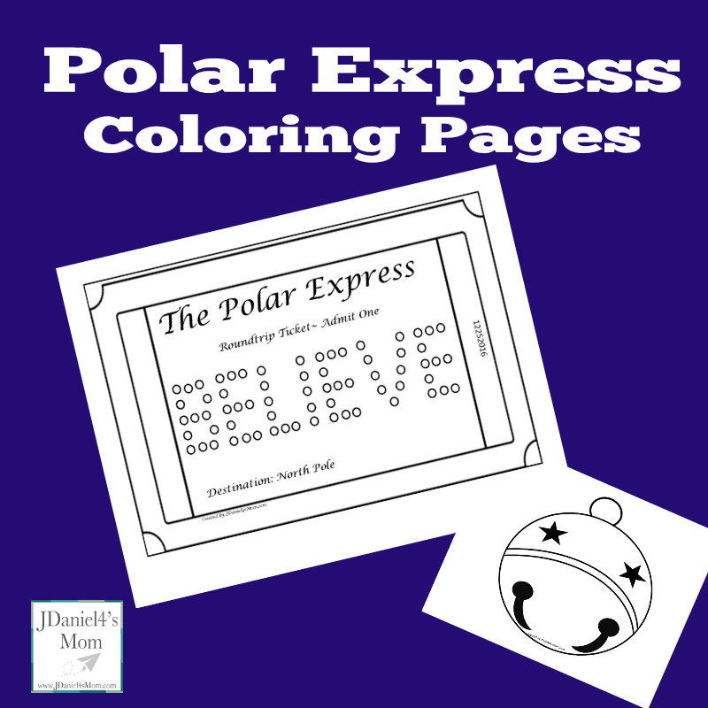 Polar Express Ticket Coloring Sheet