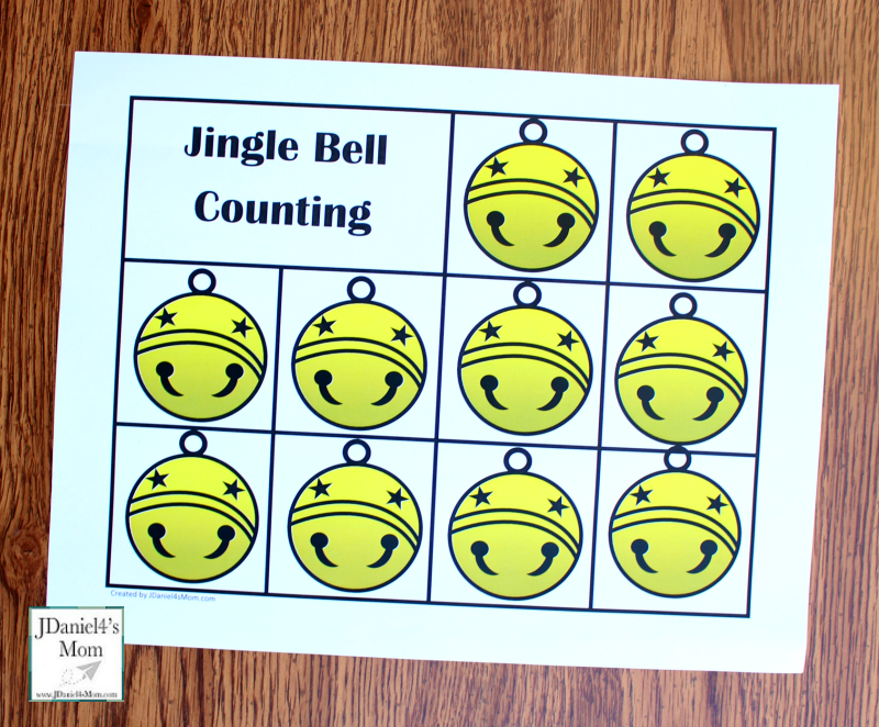 Polar Express Printables- Jingle Bell Count Worksheet without Numbers