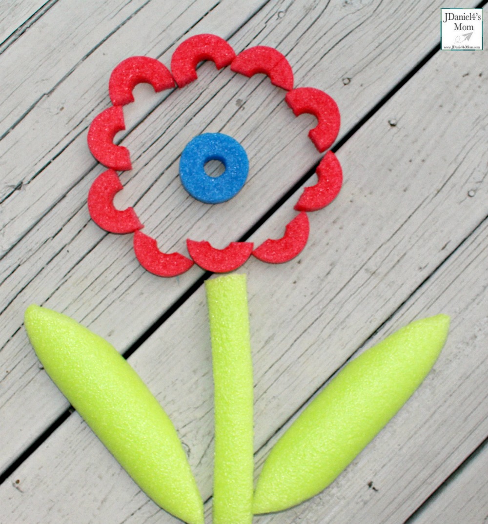 Pool Noodle Ideas - Building a Red Ruffled Flower