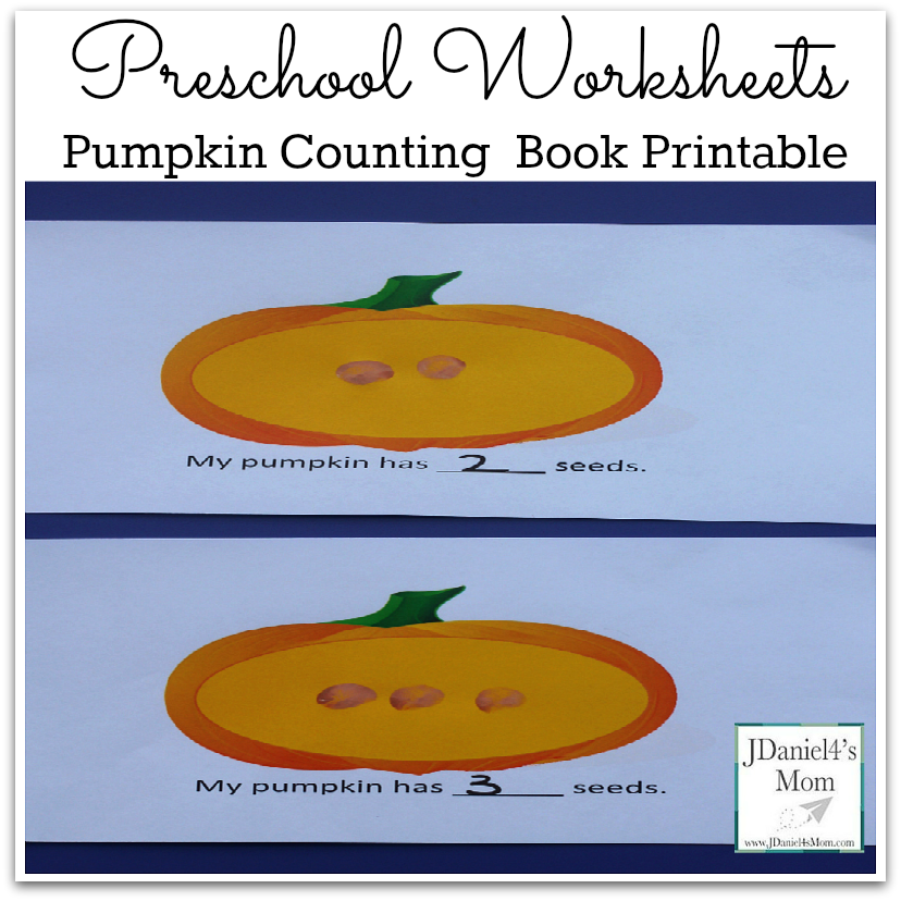 Preschool Worksheets Pumpkin Counting Book Printable