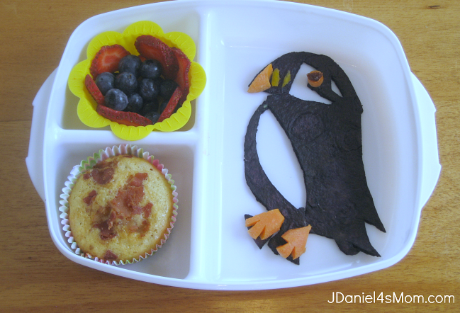 Puffin Muffin Recipe Served in a Bento  meal