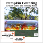 Pumpkin Counting Activity Cards and Sensory Bottle