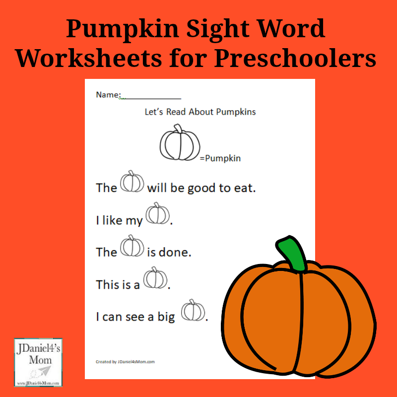 sight words for preschoolers worksheets