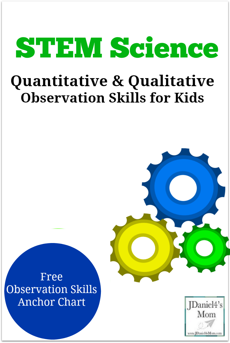 Quantitative and Qualitative Observation Skills for Kids with Printable Anchor Chart