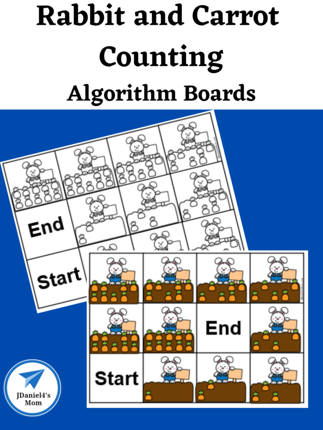 Rabbit and Carrot Counting Algorithm Boards - JDaniel4s Mom