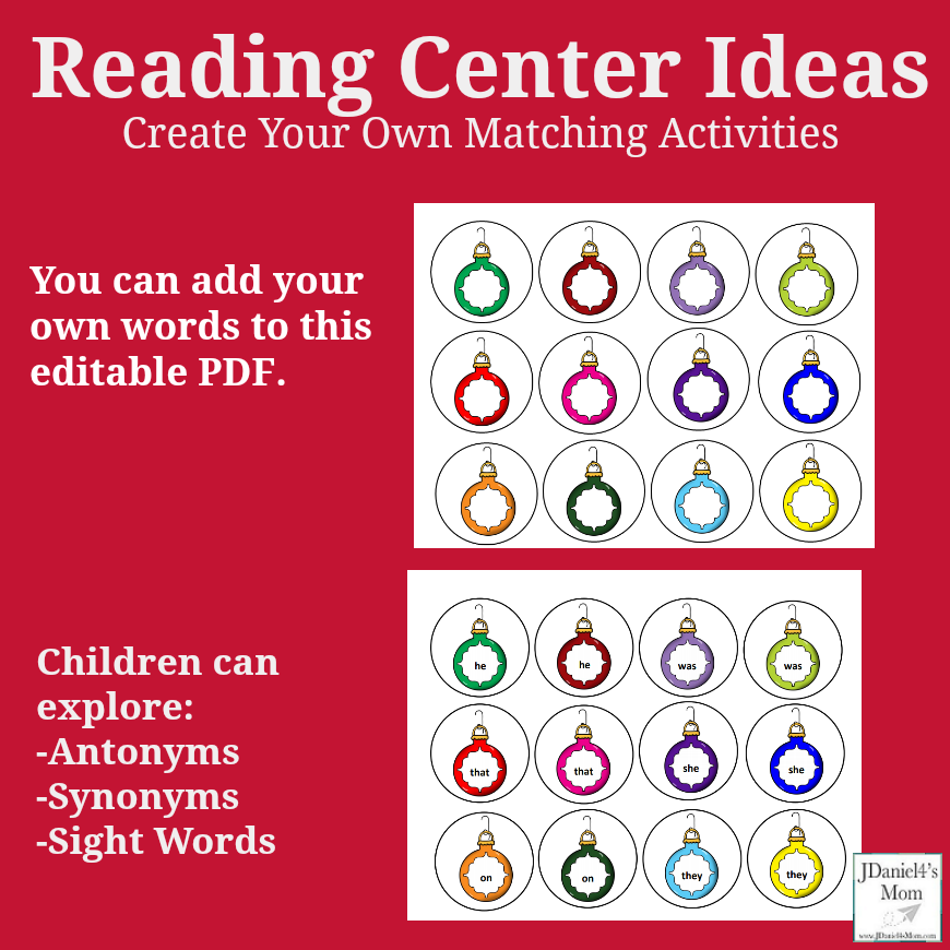 Synonym Center Activities & Matching Games