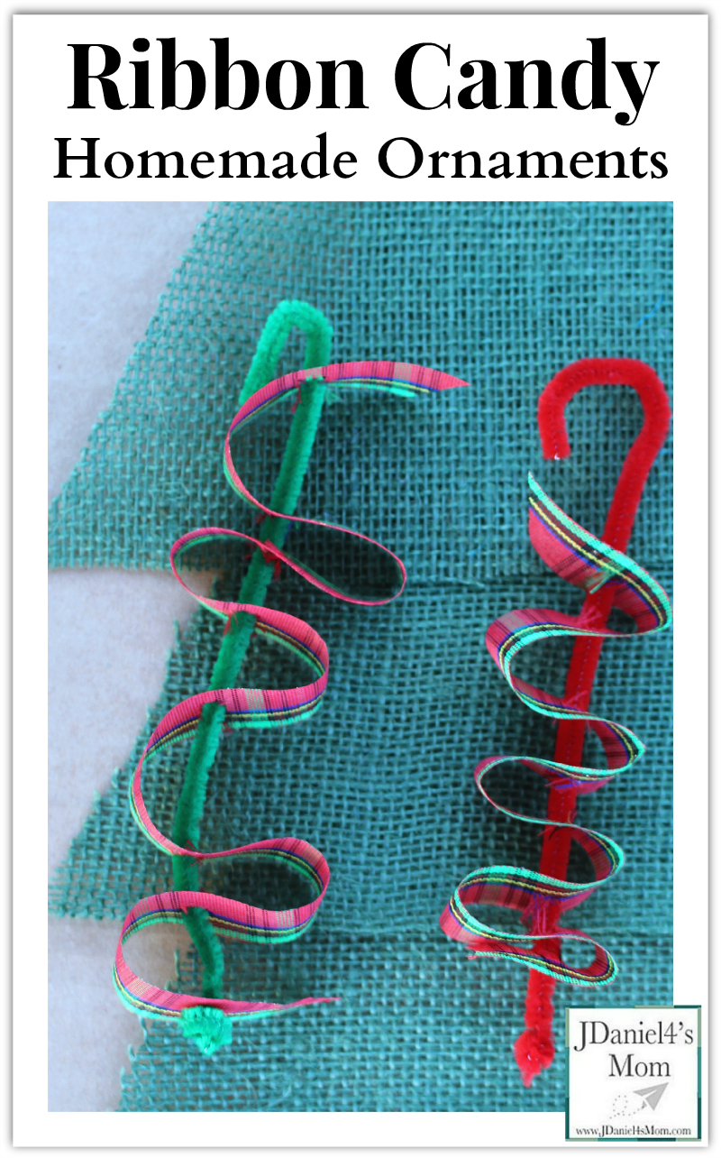 Ribbon Candy Homemade Ornaments- Fun fine motor craft for kids. They will have fun weaving pretty holiday ribbons through pipe cleaners.