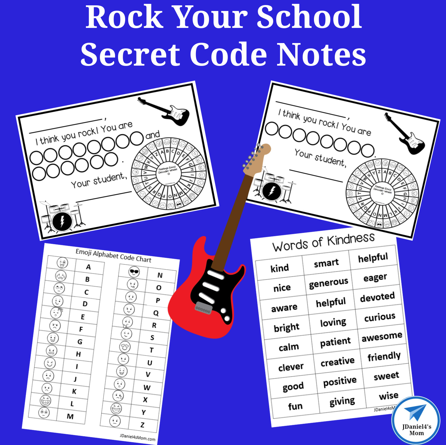 Rock Your School Secret Code Notes Set with Secret Code Decoder