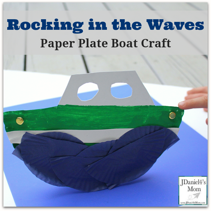 Rocking in the Waves Paper Plate Boat Craft for Kids to Create and Explore.