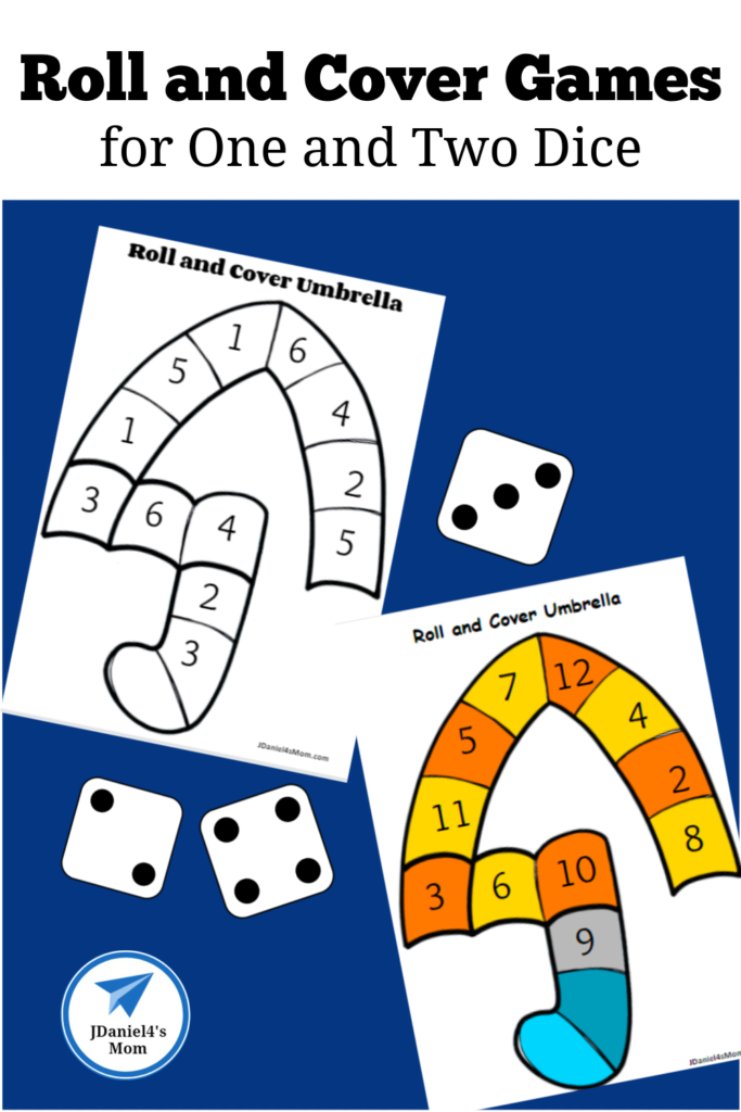 Roll and Cover Games for One and Two Dice - JDaniel4s Mom