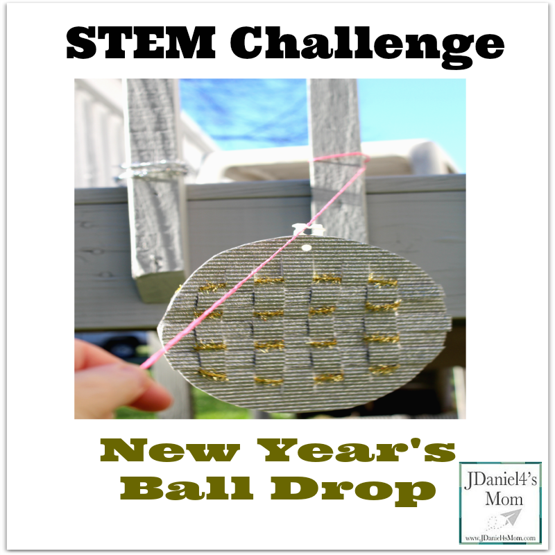 STEM Activity- New Year's Ball Drop: What fun it is to see what materials will help our homemade New Year's Ball drop fastest.