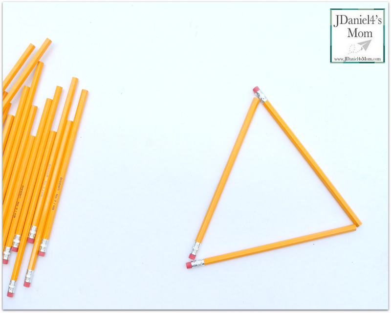 STEM Activities for Kids with #2 Pencils - Pencils can be used to create a number of shapes, numbers and structures.