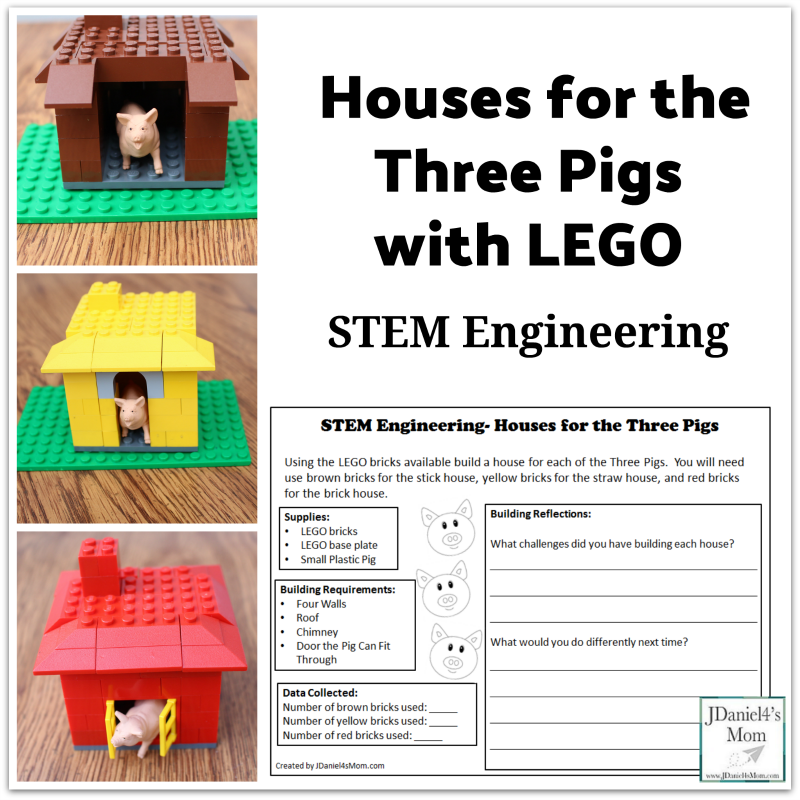 Your students in class or children at home will love this STEM engineering project. It invites them to create houses for the Three Little Pigs. A free recording printable is available for this project.