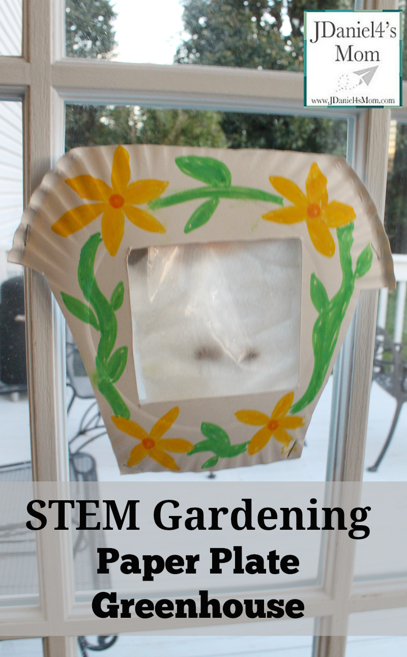 STEM Gardening Paper Plate Greenhouse