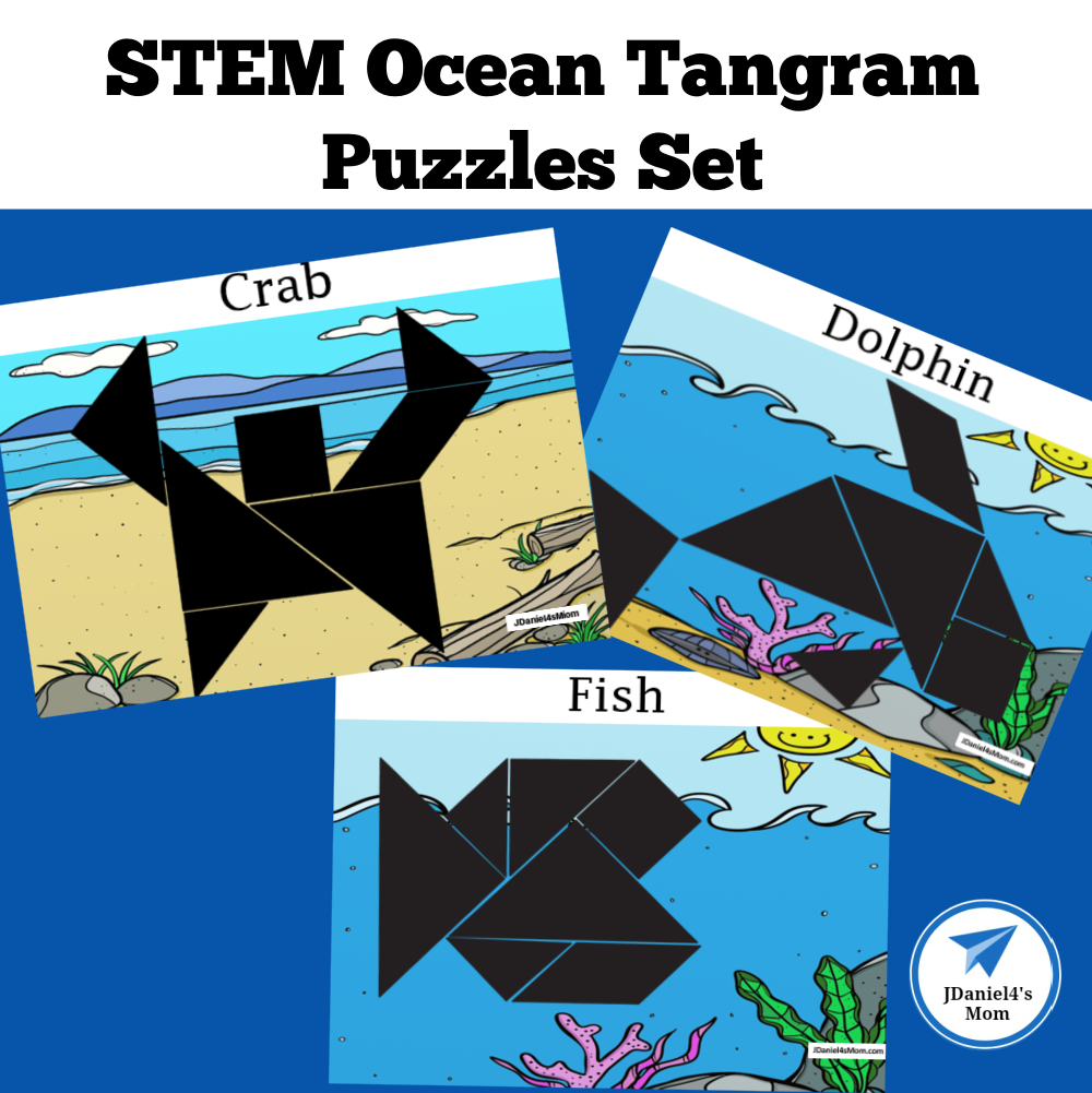 STEM Ocean Tangram Puzzles Set - JDaniel4s Mom