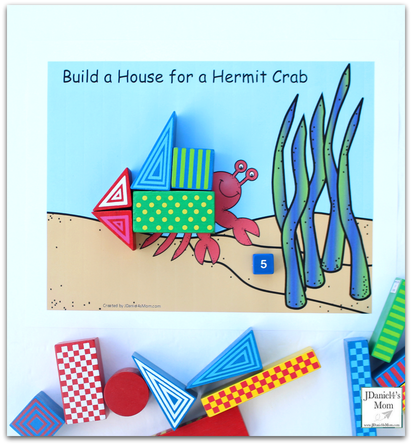 STEM Projects with Blocks- Hermit Crab House Five Blocks