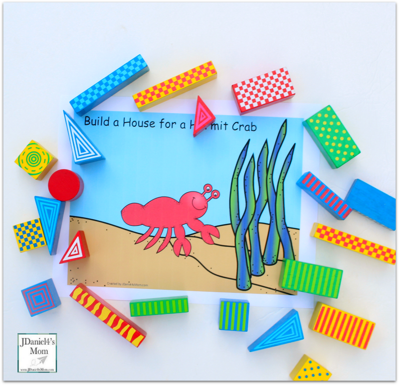 STEM Projects with Blocks- Hermit Crab House Supplies