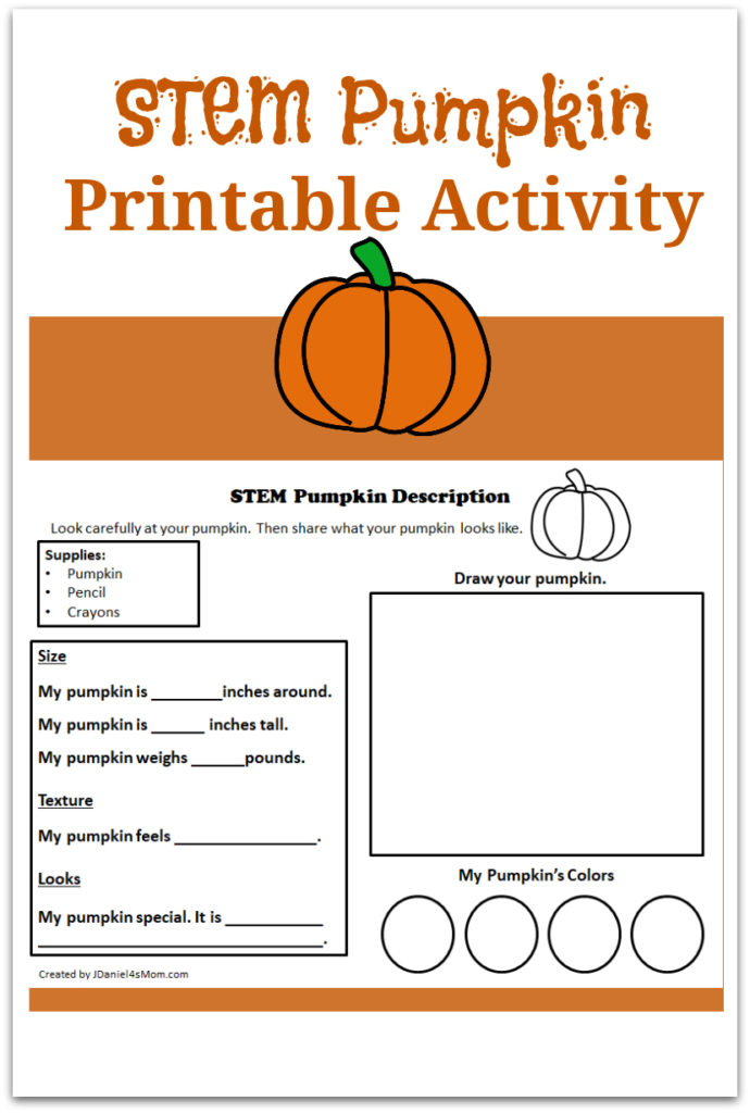 pumpkin stem activities kindergarten