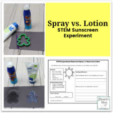 STEM Sunscreen Experiment - Spray vs. Lotion