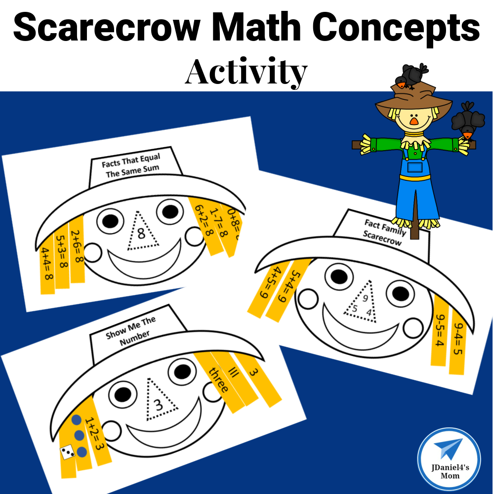 Scarecrow Portrait Shapes Roll and Draw Game Sheets