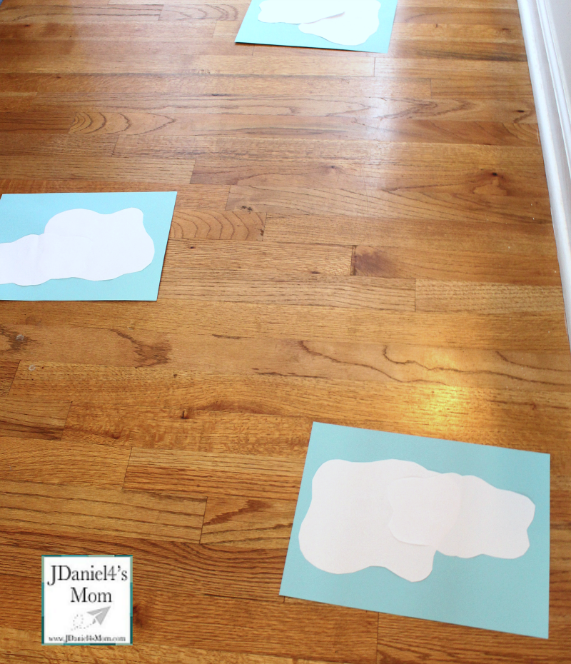 Sensory Activity- Blowing Clouds with a Straw - Clouds on the Floor