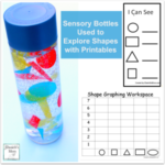 Sensory Bottles Used to Explore Shapes with Printables