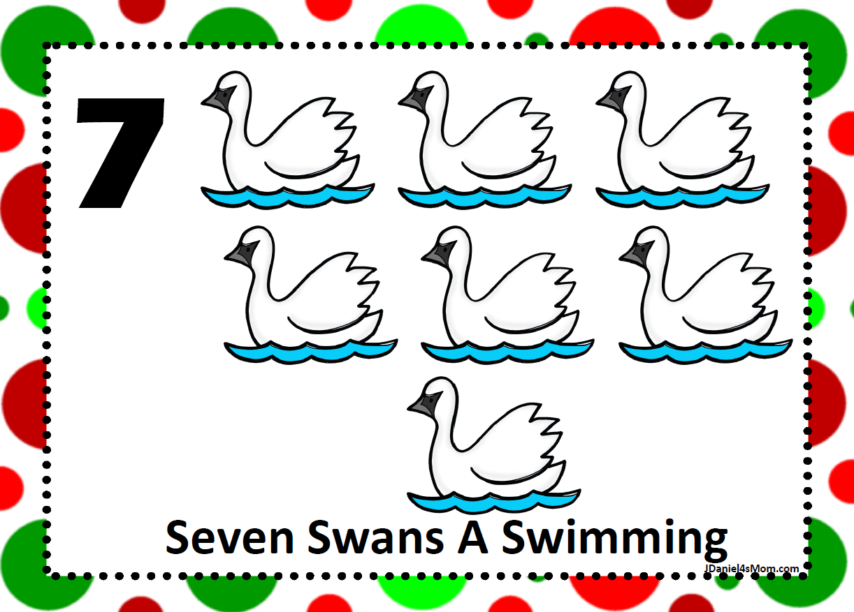 Seven Swans A Swimming- 12 Days of Christmas Gross Motor Activity Cards