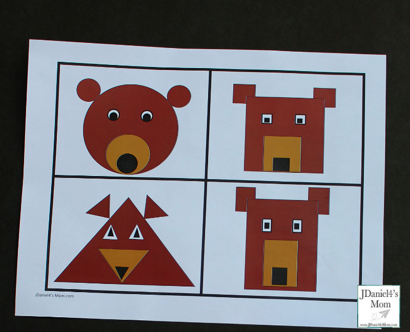 Shape Activity for Preschoolers with Free Bear Shape Printable Workspace