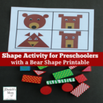 Shape Activity for Preschoolers with Free Bear Shape Printable Workspace