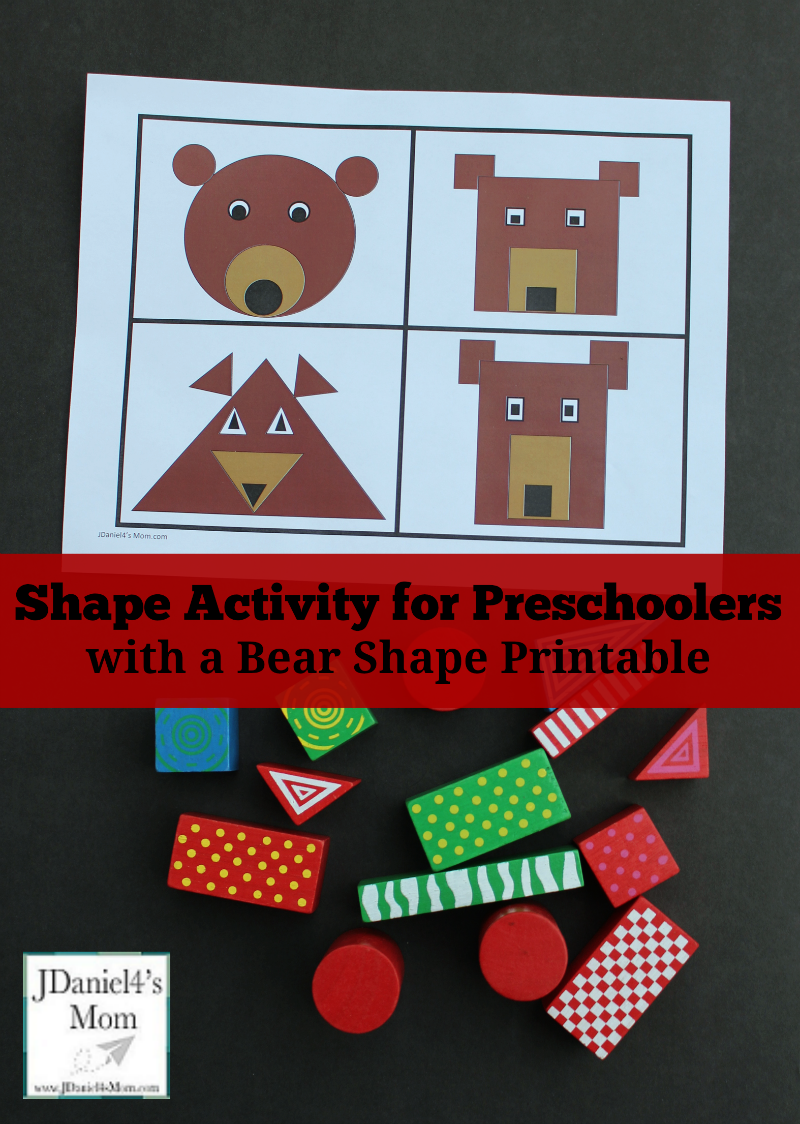 crafts free kindergarten printable Printable Bear Shape for Activity a Shape with Preschoolers